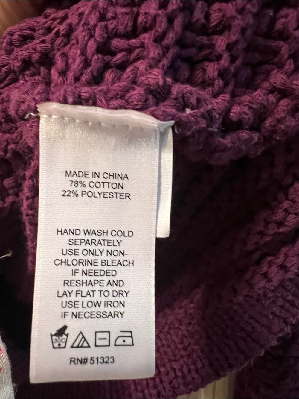 CeCe Plum Heavy Cotton Knit Crest Button Lady Jacket Cardigan Size L - Picture 6 of 10
